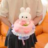 Plush Bouquet Toy Cartoon Animal Holding Flowers Rabbit Doll Chinese Valentine's Day Gift Confession Doll