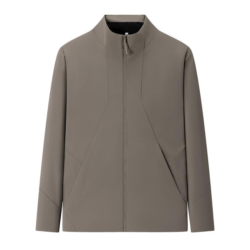 Casual Versatile Stand Up Collar Jacket for Men, Fashionable Three-dimensional Hooded Outdoor Windproof Sports Jacket