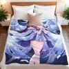 Cartoon Columbina Flannel Blanket Cover Warm Soft Anime Genshin Impact Blanket Multifunctional Decor Home Universal Blankets