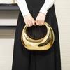 Internet celebrity acrylic bag 2025 new European and American fashion glossy personality design ins women messenger dumpling bag