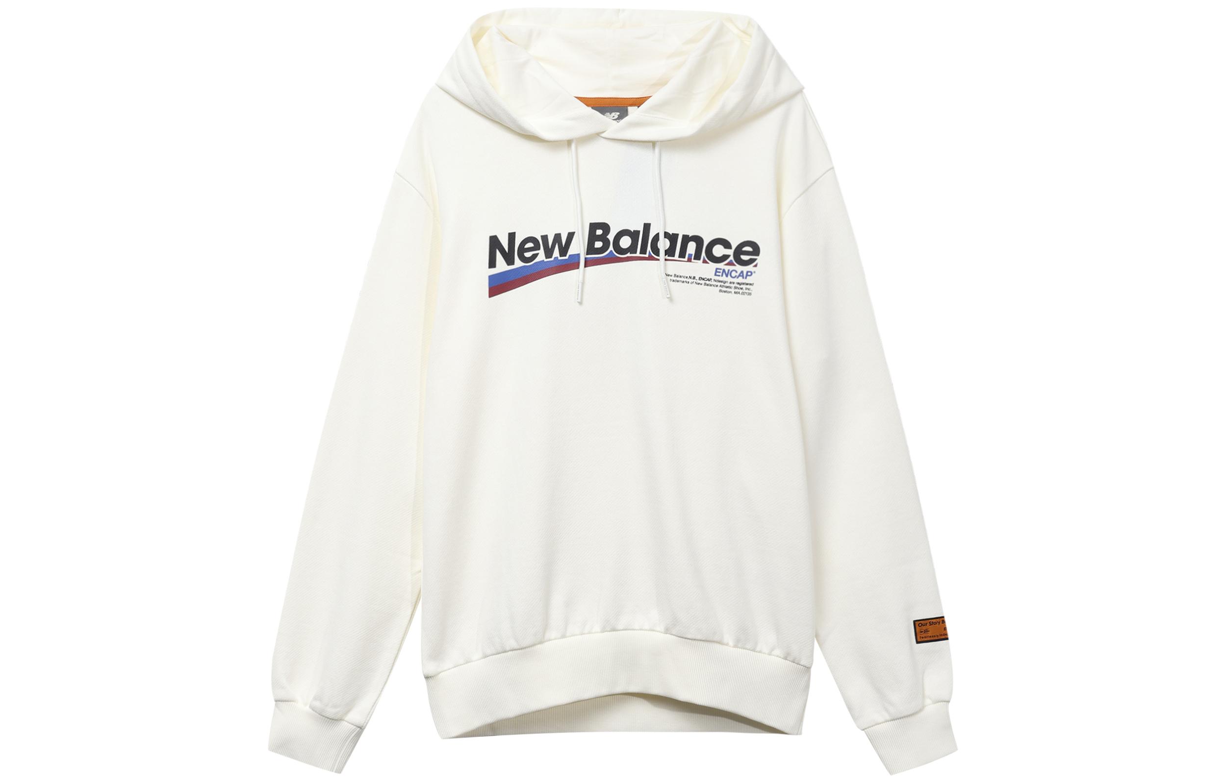 New Balance Sweatshirts Unisex White Hooded Moderate Regular NCA34013-IV XL