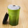 Vacuum Insulated Stainless Steel Tumbler with 450ml Keeps drinks hot or cold with the sliding prevents and features a carefully painted gradient Fits