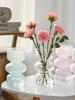 Nordic Simple Luxury Glass Flower Vase Decoration High Aesthetic Value  Flower Arranger Home Desktop Decor Props