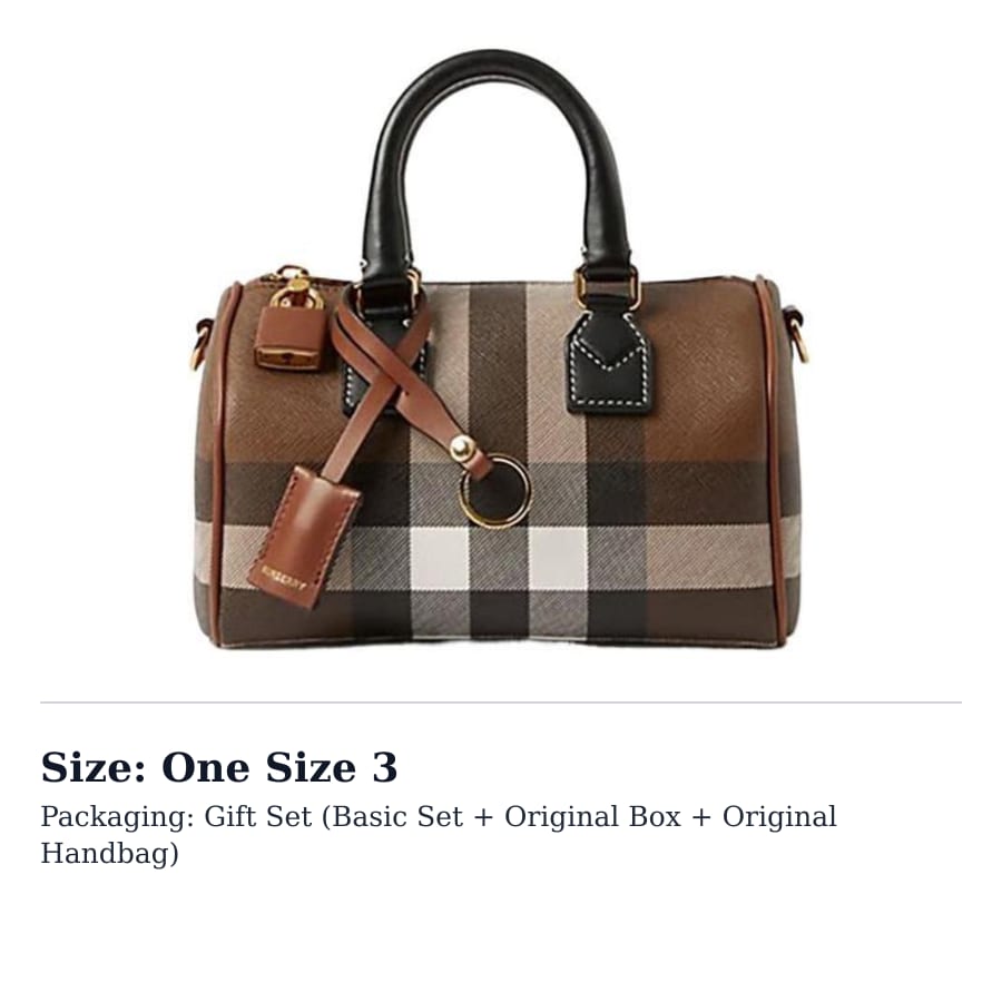 Burberry Cow Leather Bowling Bag, Shoulder