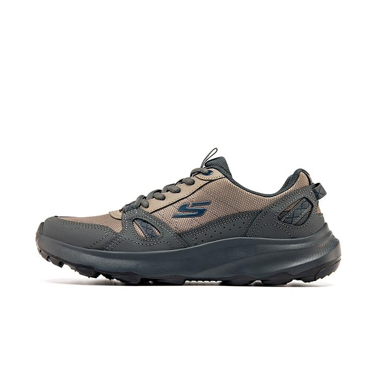 Skechers Outdoor Synthetic Leather Fashion Versatile Low-Top Hiking Shoes Men hiking shoes Brown 237787-TNCC 42