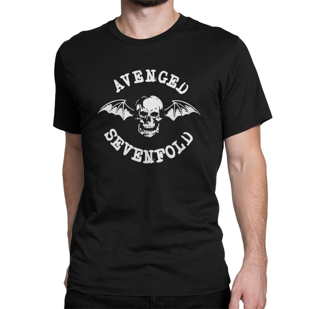 The Bat Skull Avenged Sevenfold Men Women's T Shirts A7X Diverse Rock Vintage Tee Shirt T-Shirt Pure Cotton Original Clothing