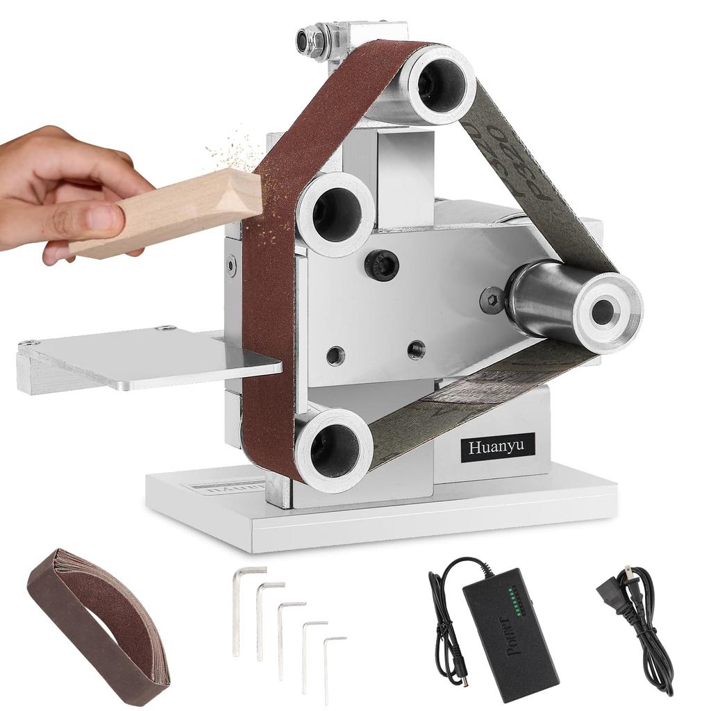 Huanyu Electric Belt Adjustable 10 Belts 9000 Rust Home Japanese Instruction Manual Sander, Mini, 7-Speed, Angle, Included, Coarse/Medium/Fine Grit,