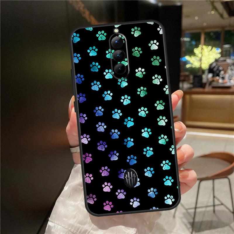 Cat Dog Paws Case For ZTE Nubia Red Magic 8 8S 9 9S 10 10S 11 Pro Plus 6 7 6S 7S For RedMagic 10 Air Cover