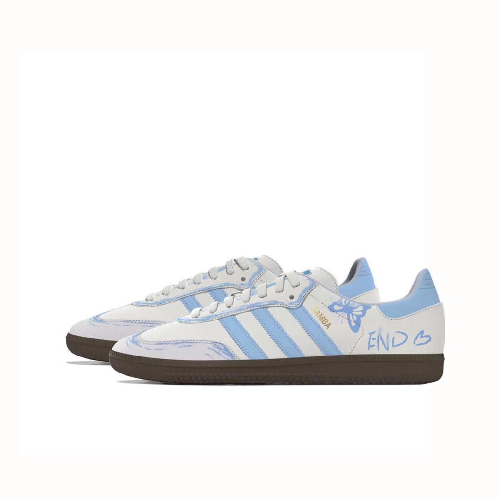 Adidas Originals SAMBA OG Slip Resistant Abrasion Resistant Low top Skateboard Shoes Unisex IG1024(Team465-)