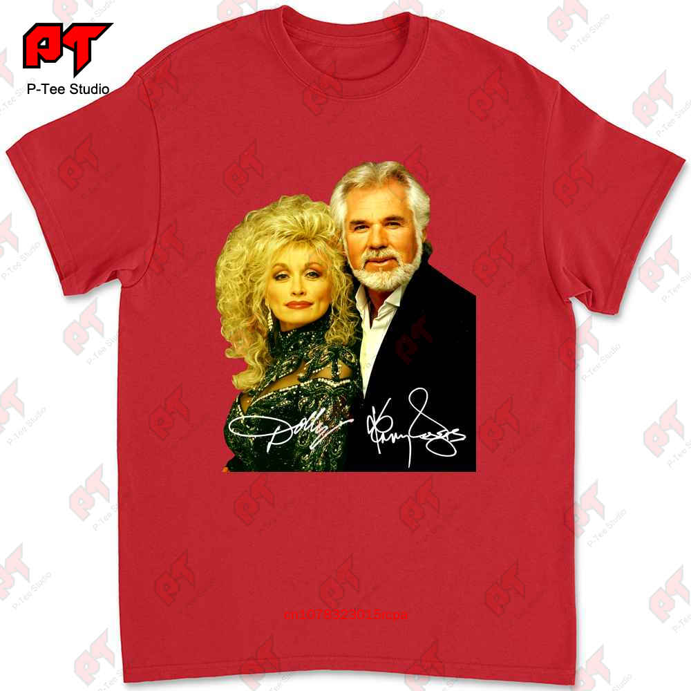 Dolly Parton And Kenny Rogers Signature Tshirt VPNU S
