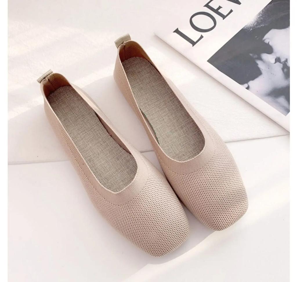 Frühling Sommer Damen Slipper Loafer Schlicht Bequem Mädchen Atmungsaktives Strick Flach Freizeitschuhe 7 Farben Bootsschuhe