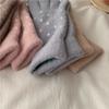 Adorable Knitted Wool Gloves with Touchscreen Functionality Warm Fleece-lined Cycling Gloves