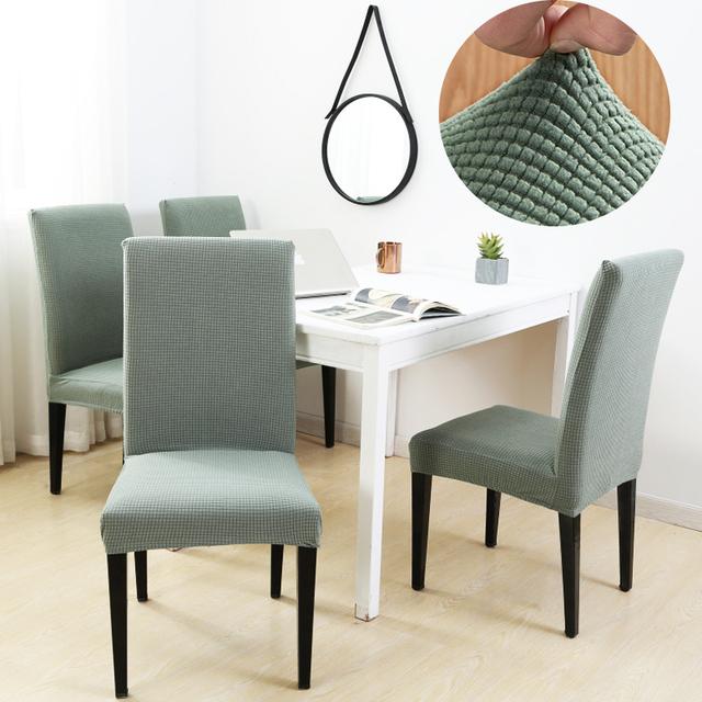 1ks tlustý potah na židli omyvatelný elastický zimní teplý sametový chránič na židli pouzdro kuchyně restaurace Housse de Chaise