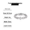 European-American Hip Hop 13mm Diamond Zirconia Bow Square Chain Necklace & Bracelet Set