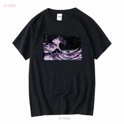 Japanese Great Wave Cool T Shirt S 3XL Q7565 Long or Short Sleeves Vintage Washed Stretched Stylish Designer Clothes Slightly
