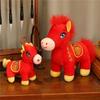 PP Cotton Plush Horse Stuffed Animal Toy Chinese Style Chinese Horse Plush Doll  Festive Decor