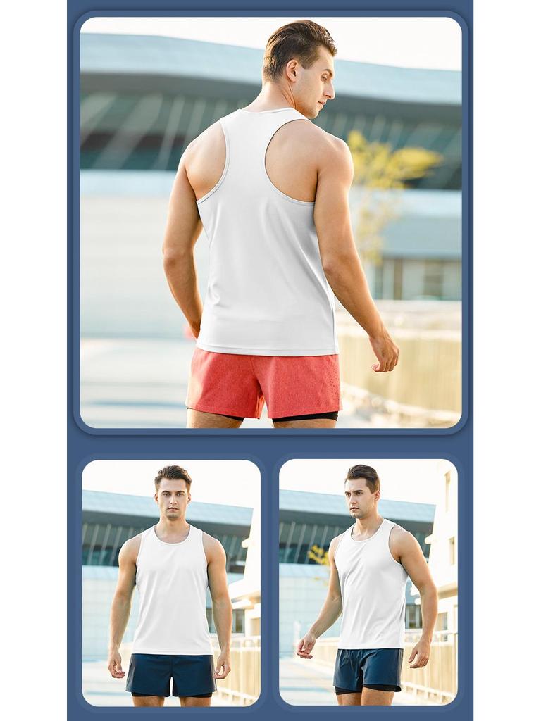 Heren Sneldrogend Ademend Mesh Vest voor Hardlopen en Fitness