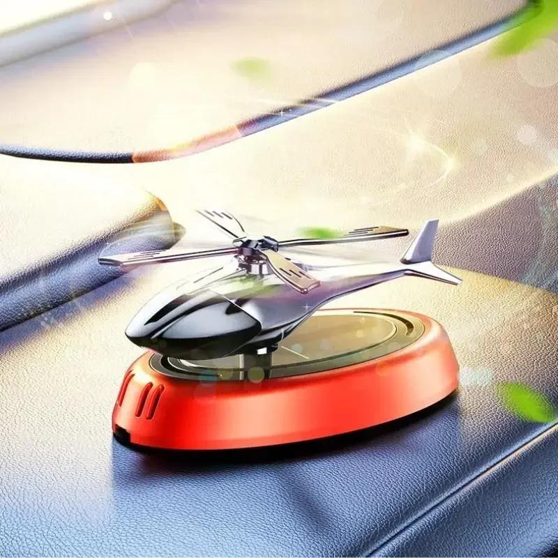 Samolot na energię słoneczną Zabawka Samolot obrotowy Ozdoby Samochodowe Helikopter Aromaterapia Akcesoria do wnętrza Ozdoba na biurko