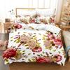 Flower Duvet Cover Set For Girls Women Bedroom Decor 3d Digital Print Polyester Comforter Cover Quilt Cover King Queen Full Size