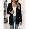 Women S Mid Length Long Sleeve Knit Cardigan Single Breasted Daily Outerwear