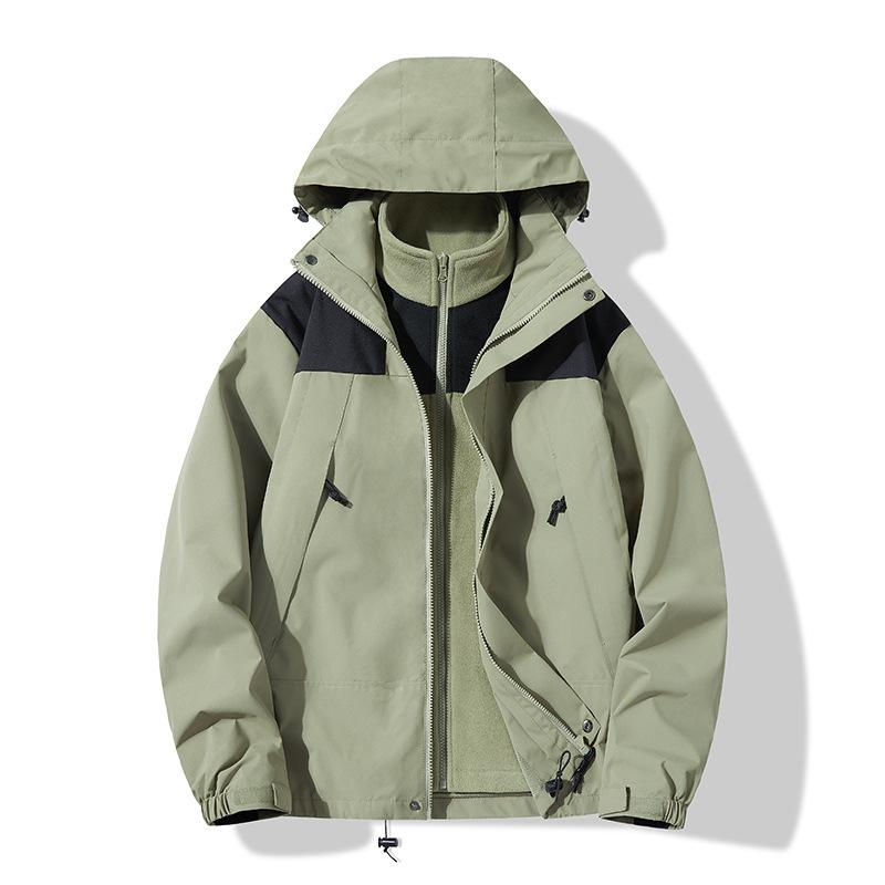 Jacke Herren- und Damen-Explosionsjacke Winter Outdoor Drei-in-Eins Abnehmbarer Zweiteiler Bergsteigeranzug Paar