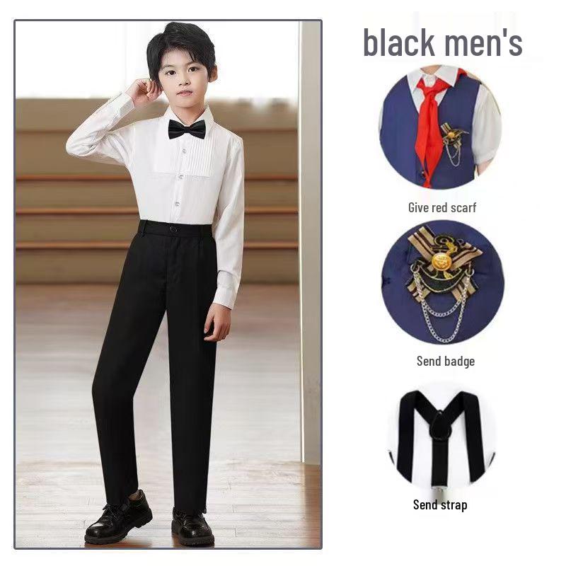 Children's Red Patriotic Costume for School Choirs and Performance - Boys & Girls Tuxedo