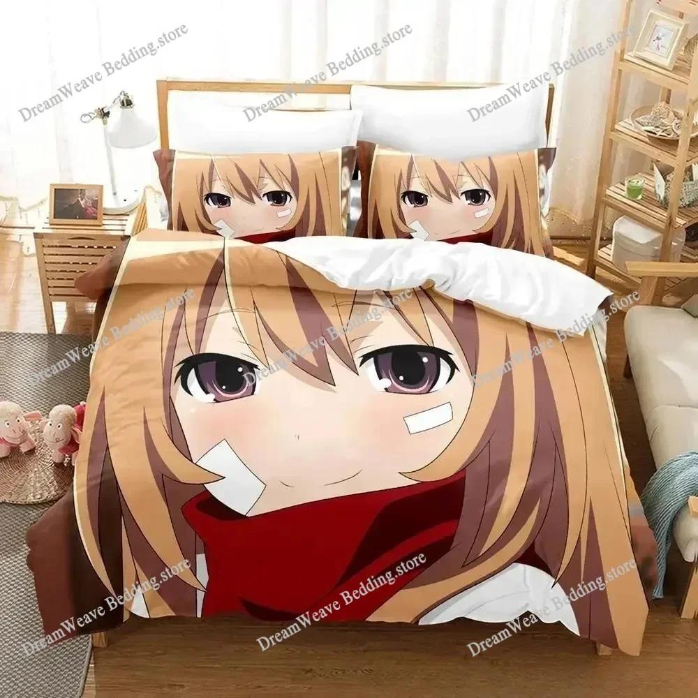Fashion 3D Print Anime Bed Sheet Toradora Bedding Set Single Twin Full Queen King Size Bed Set Adult Kid Bedroom Duvetcover Sets
