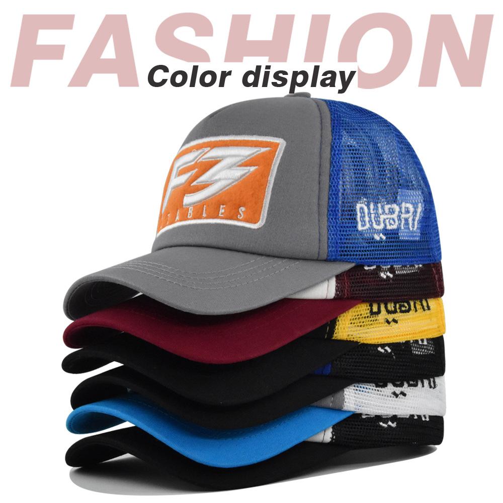 Fashion New Mesh Trucker Caps Male Summer Cool Sun Hat Man Women Popular Baseball Cap Adjustable Cotton Hat Caps