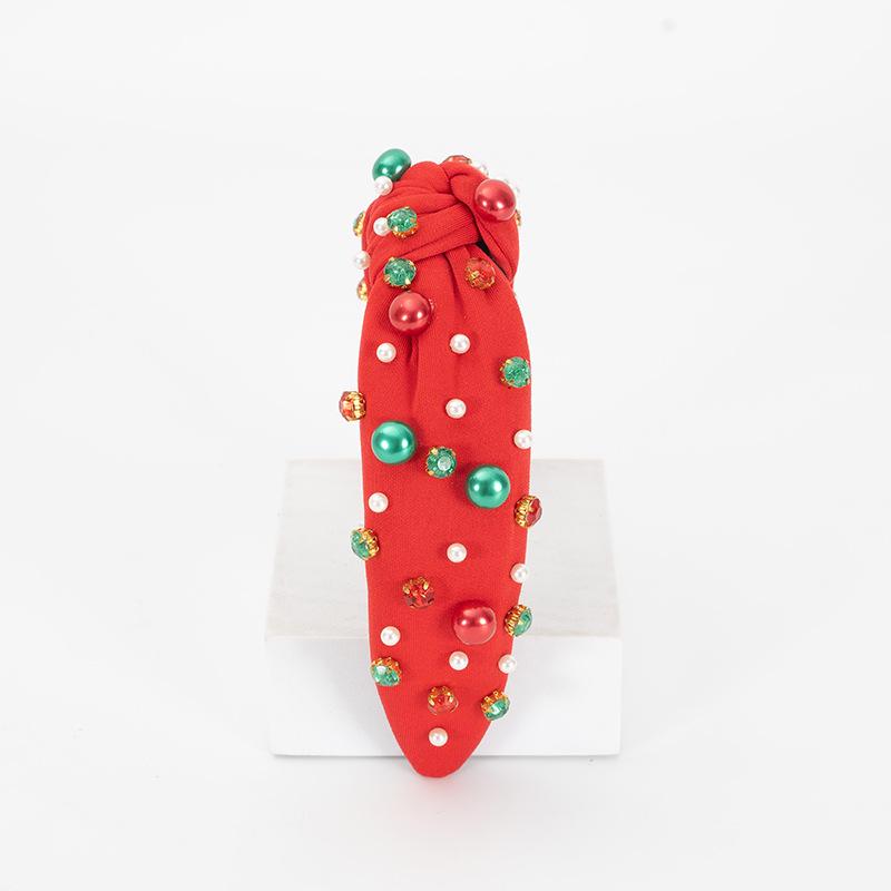 Europeisk-amerikansk knyttet diamantperle hårbånd og bredbremmet hårspenne tilbehør