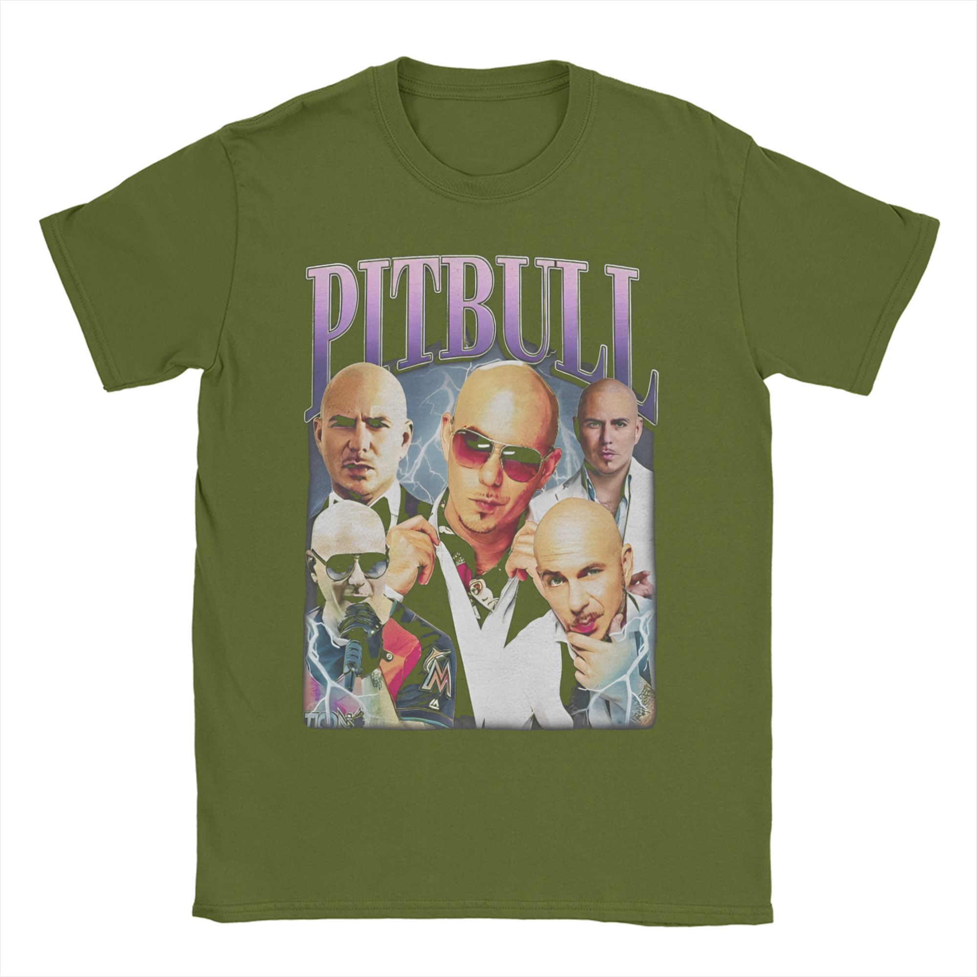 

Funny Pitbull Rapper T-Shirt for Men Round Collar Cotton T Shirt Mr Worldwide Short Sleeve Tee Shirt Birthday Gift Clothing 4XL