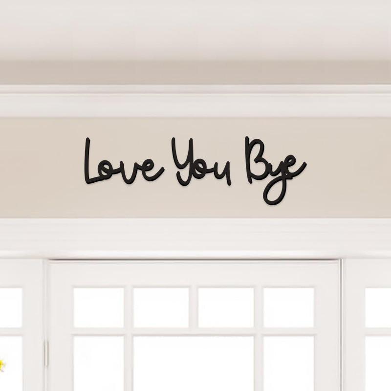 Bohemian Wooden "LOVE YOU BYE" Wall Sign 