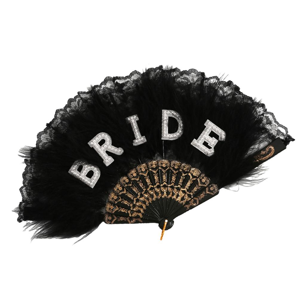 Elegant Lace Feather Fan Cooling Lace Fan For Bridal Wedding Photography Accessories And Cooling Decoration