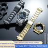 Rozsdamentes acél tok + szíj készlet Casio G-SHOCK Steel Heart GM110 sorozathoz, Módosított fém óraszíj készlet Kis acél ágyú