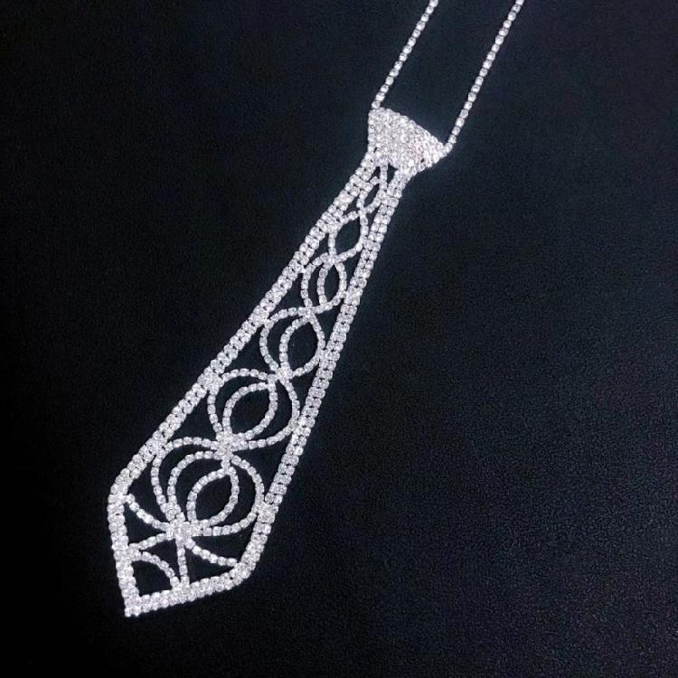 Sparkling Rhinestones Choker Necklace Crystal Jewelry Collar Neck Tie for Bridal and Bridesmaid Jewelry Neckwear Chain