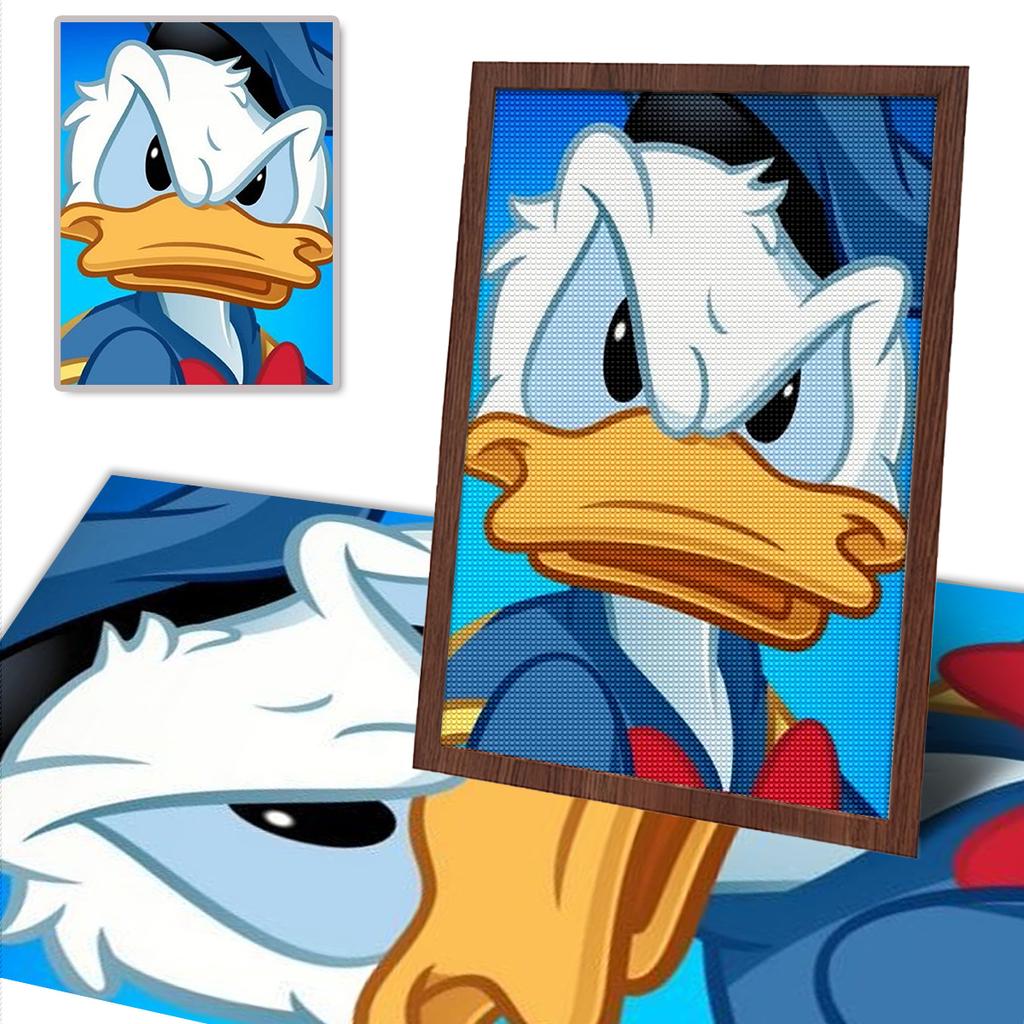 5D Diy Diamond Painting Angry Donald Duck Full Drill Rhinestones Mosaic Embroidery Handmade Products Home Decor Gift