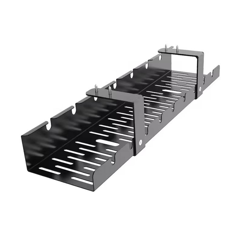 A03F-Metal Desktop Portable Storage Table Underwire Frame Undertook Cable Management Tray Insert Metal Wire Management Fixture