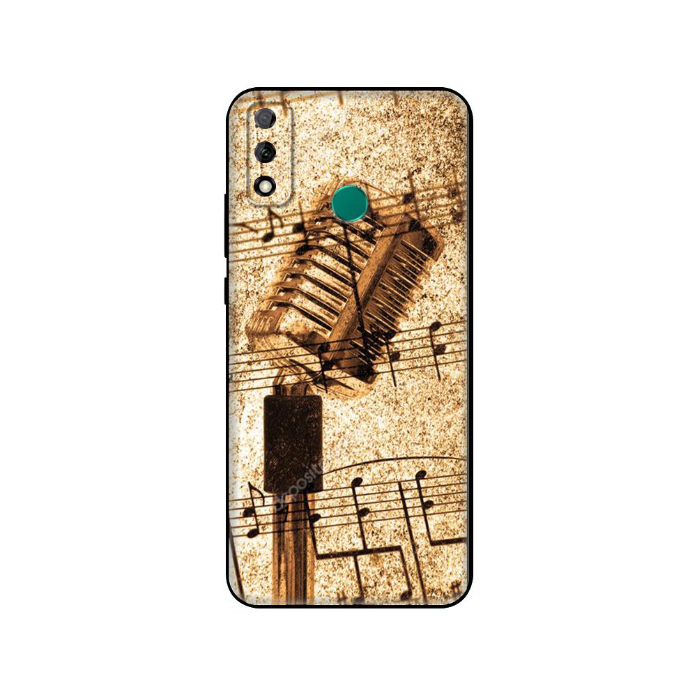 Black Tpu Case For Huawei Y9S Y6S Y8S Y5P Y7P Y8P Case For Huawei Y5 Lite Prime Y6 Cover Musical Notes Violin Classical Music