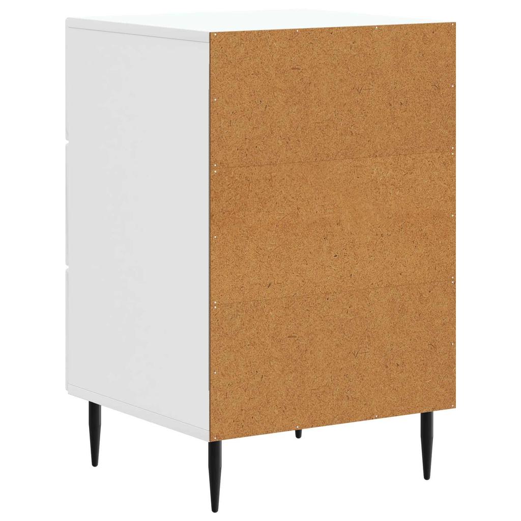 Nightstand Glossy White 43 x 41 x 66.5 cm Particleboard