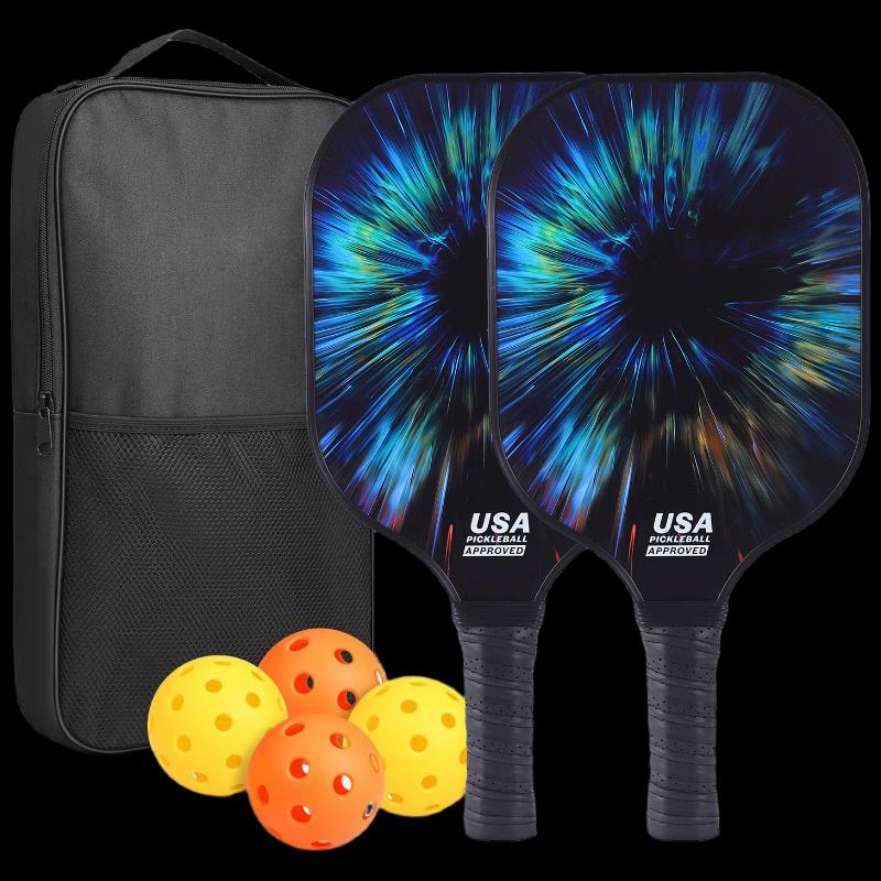 WEZHOPP Honeycomb Fiberglass Pickleball Paddle Set