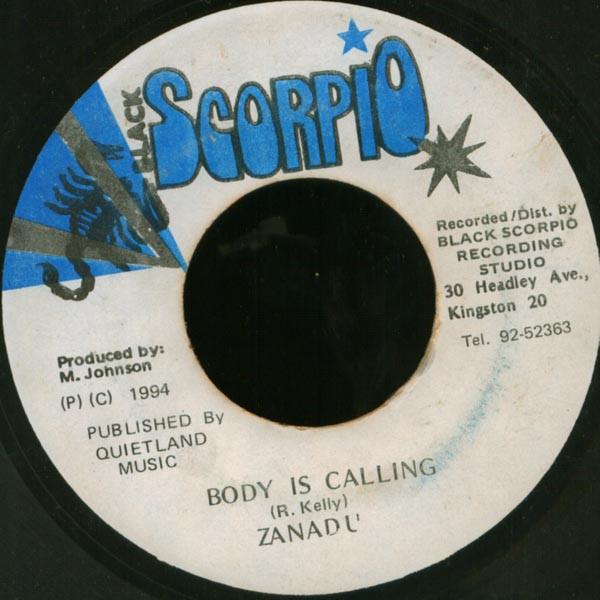

7inch Record ZANADU Body Is Calling Version NONE Black Scorpio 1994 Jamaica Reggae Ska Dub Used