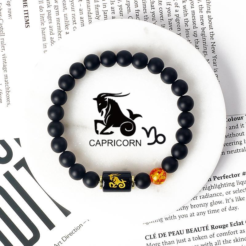 12 Constellations Scorpio Bracelet Natural Stone Tiger Eye Beads Bracelets for Men Women Cancer Virgo Leo Libra Couple Jewelry