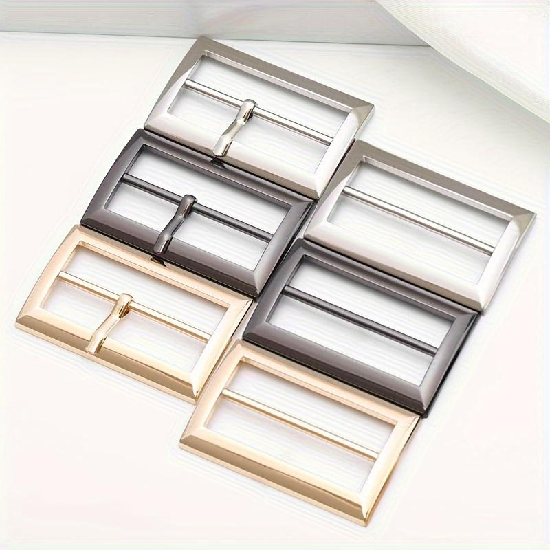 4pcs Adjustable Metal Three-Speed Buckle Set Windbreakers, Satchels, and Backpacks - Fashionable Suspender Lock Buckles In Silvery, Black, and Golden