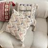 Bohemian Ethnic Flocking Linen Pillow Cover - Decorative Cushion for Sofa, Bedroom, or Bedside