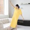 Modal Loose Nightdress Women's Summer Home Thin Casual Dress Ice Silk plus Size Slim Looking Short Sleeve Dress