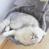 Easy To Install Plush Cat Nest Comfortable Spoon Shape Cat Hammock Soft Cat Wall Mounted Bed Cat