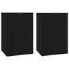 816659 vidaXL Wall-Mounted TV Units 2 Pcs Black 40x34.5x60 Cm