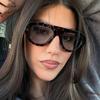 Vintage Wide Legs Sun Glasses Fashion UV400 Eyewear Trend Large Frame Sunglasses  Unisex