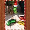 1 Peça Enfeite Pendente de Árvore de Natal de Vidro Pepino Criativo Pepino em Conserva Pendente Decoração de Árvore de Natal