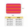 Orange Pop And  Neon Pink Horizontal Stripes Motif Flannel Area Rug for Bedroom & Living RoomFloor Mat