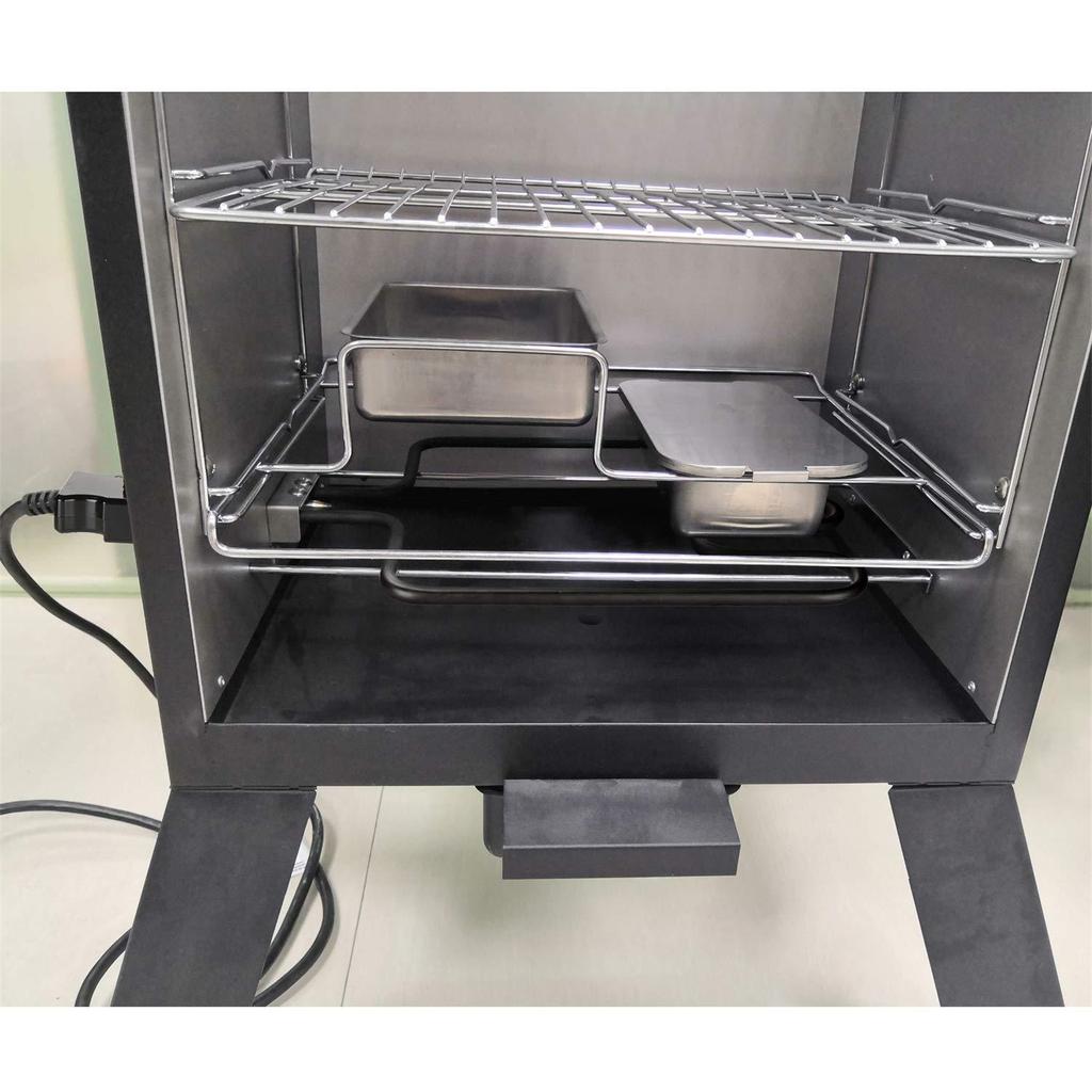 Élément Chauffant de Rechange pour Grill Fumoir Électrique Thermostat Réglable Cordon Régulateur 1500W Élément Chauffant Métallique